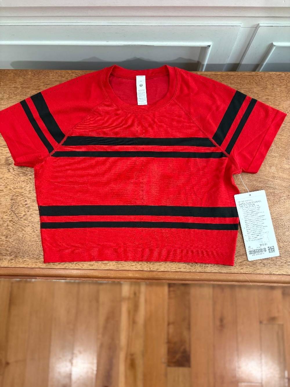 Lululemon Swiftly Tech crop tee 2.0 stripe
